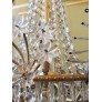IQ4493 20TH CENTURY FRENCH BRONZE AND CRYSTAL CHANDELIER