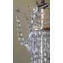 IQ4493 20TH CENTURY FRENCH BRONZE AND CRYSTAL CHANDELIER