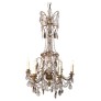 IQ4494 19TH CENTURY LOUIS XV STYLE CRYSTAL AND GILT BRONZE CHANDELIER