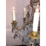 IQ4494 19TH CENTURY LOUIS XV STYLE CRYSTAL AND GILT BRONZE CHANDELIER