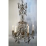 IQ4494 19TH CENTURY LOUIS XV STYLE CRYSTAL AND GILT BRONZE CHANDELIER