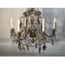 IQ4494 19TH CENTURY LOUIS XV STYLE CRYSTAL AND GILT BRONZE CHANDELIER