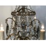 IQ4494 19TH CENTURY LOUIS XV STYLE CRYSTAL AND GILT BRONZE CHANDELIER