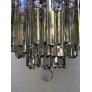 IQ4498 19TH C. ENGLISH REGENCY WATERFALL SILVER PLATE & CRYSTAL CHANDELIER
