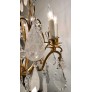 IQ4499 EARLY 20TH CENTURY FRENCH EIGHT ARM ROCK CRYSTAL AND GILT BRONZE CHANDELIER