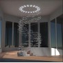 IQ4506 ISLIAH MODERN MURANO HAND BLOWN CLEAR CRYSTAL GLASS LEAF CHANDELIER