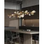 PS1546 BRASS LEAF CHANDELIER