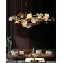 PS1546 BRASS LEAF CHANDELIER