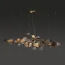 PS1546 BRASS LEAF CHANDELIER