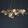 PS1546 BRASS LEAF CHANDELIER