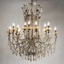 PS1486 FOIX ANTIQUED CRYSTAL CHANDELIER