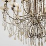 PS1486 FOIX ANTIQUED CRYSTAL CHANDELIER
