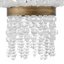 PS1729 SIX LIGHT HAND STRUNG SEA GLASS SINGLE TIER CHANDELIER