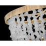 PS1729 SIX LIGHT HAND STRUNG SEA GLASS SINGLE TIER CHANDELIER