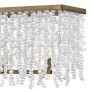 PS1730 FIVE LIGHT HAND STRUNG SEA GLASS SINGLE TIER CHANDELIER
