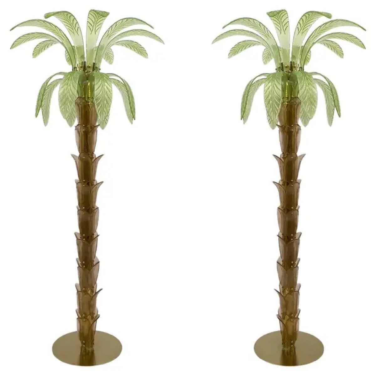 PS1845 AMBER GREEN PALM TREE PS1845 AMBER GREEN PALM TREE