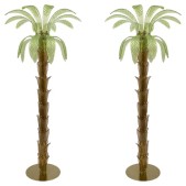 PS1845 AMBER GREEN PALM TREE
