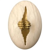 PS1785 EGG ALABASTER SCONCE