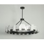 QZ1205 HALO TITAN ROCK CRYSTAL CHANDELIER