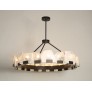 QZ1205 HALO TITAN ROCK CRYSTAL CHANDELIER