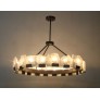 QZ1205 HALO TITAN ROCK CRYSTAL CHANDELIER