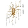 AMAJC-8983 BRASS AND GLASS TEARDROP