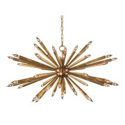 AMAJC-9015 AN ANTIQUE BRASS STARBURST PENDANT
