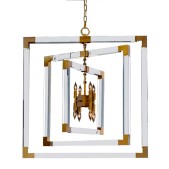 AMAJC-9044 BRASS FRAME EIGHT-LIGHT CHANDELIER