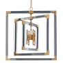 AMAJC-9044 BRASS FRAME EIGHT-LIGHT CHANDELIER