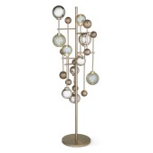 IQ21033 FLUXUS FLOOR LAMP BRONZED CHROMED
