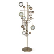 IQ21033 FLUXUS FLOOR LAMP BRONZED CHROMED