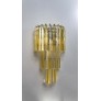 IQ2338 A PAIR OF MURANO GLASS TRIEDRI WALL SCONCES