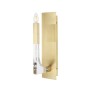 IQ2384 QUINCY ACRYLIC AND BRASS SINGLE-LIGHT WALL SCONCE​