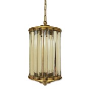 IQ2429 ART DECO CRYSTAL BARS LANTERN