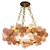 IQ2495 BUBBLE RING ROCK CRYSTAL CHANDELIER