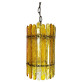 IQ8329 ROUND AMBER GLASS CHANDELIER