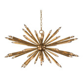 AMAJC-9015 AN ANTIQUE BRASS STARBURST PENDANT