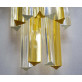 IQ2338 A PAIR OF MURANO GLASS TRIEDRI WALL SCONCES