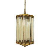 IQ2429 ART DECO CRYSTAL BARS LANTERN