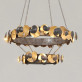 IQ8413 OCHRE EUCALYPTUS DOUBLE TIER CHANDELIER