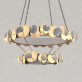 IQ8413 OCHRE EUCALYPTUS DOUBLE TIER CHANDELIER