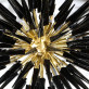 IQ8423 MODERN BRASS STARBURST CHANDELIER