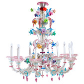 IQ8480 PINK GRAPES CHANDELIER